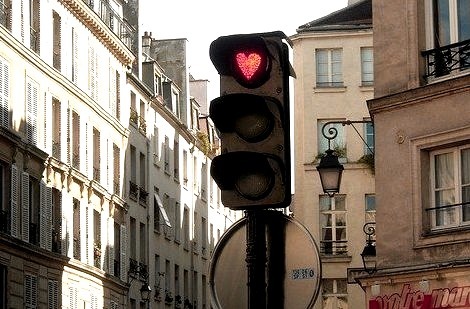 Heart Stoplight, Paris, France 
