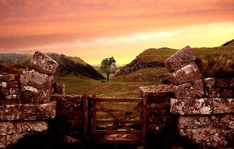 Ancient Hadrian's Wall, Northumberland, England