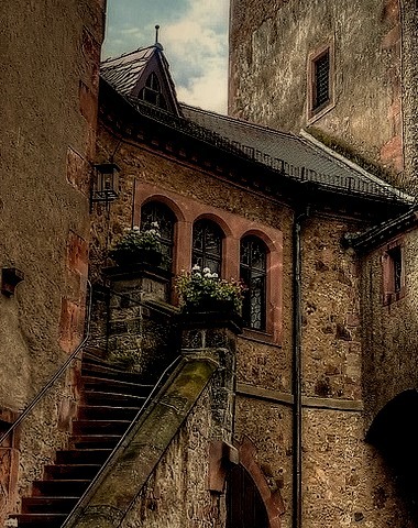 Stairway, Castle Kriebstein, Waldheim, Germany